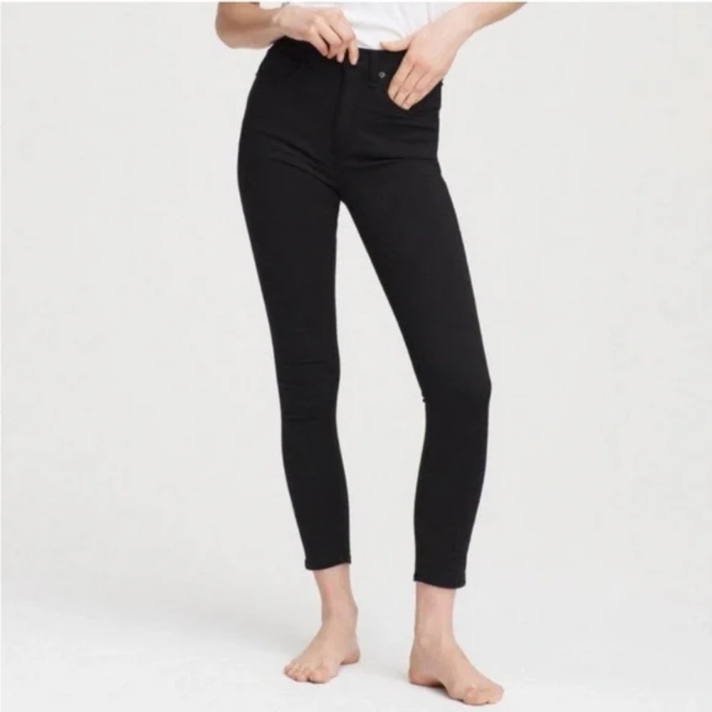Rag & Bone High-Rise Ankle Skinny Black Jeans